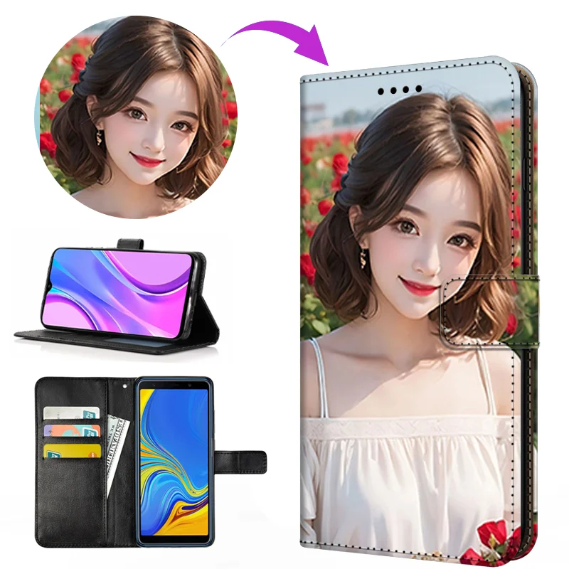 

Custom Leather Wallet Case For Motorola Edge 20 Lite Edge 30 Neo 30 Pro E13 E40 E30 E22S Moto G73 G32 G60 Print Photo Flip Cover
