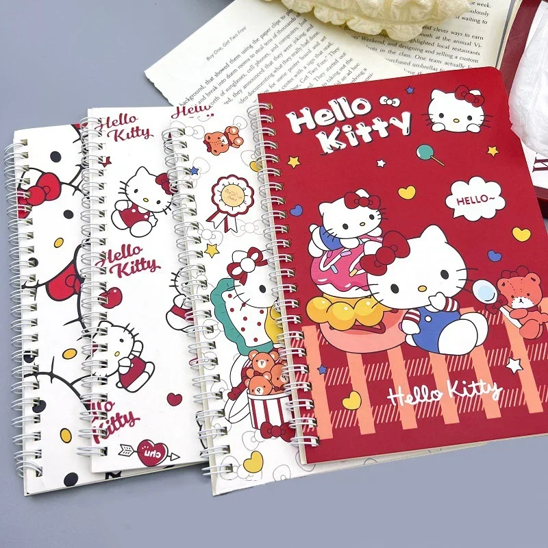 4pcs Sanrio Hello Kitty A5 Coil Notebook Kuromi Pachacco Student Notepad Planners School Supplies Wholesale Stationery Gift 3