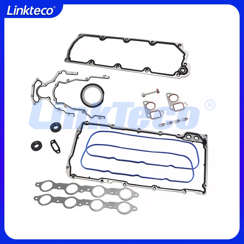 Engine Lower Timing Oil Pan Exhaust Gasket Set For 99-10 GM CHEVROLET SILVERADO GMC LS1 LS2 LS3 LS4 LS5 LS6 4.8L 5.3L 5.7L 6.0L