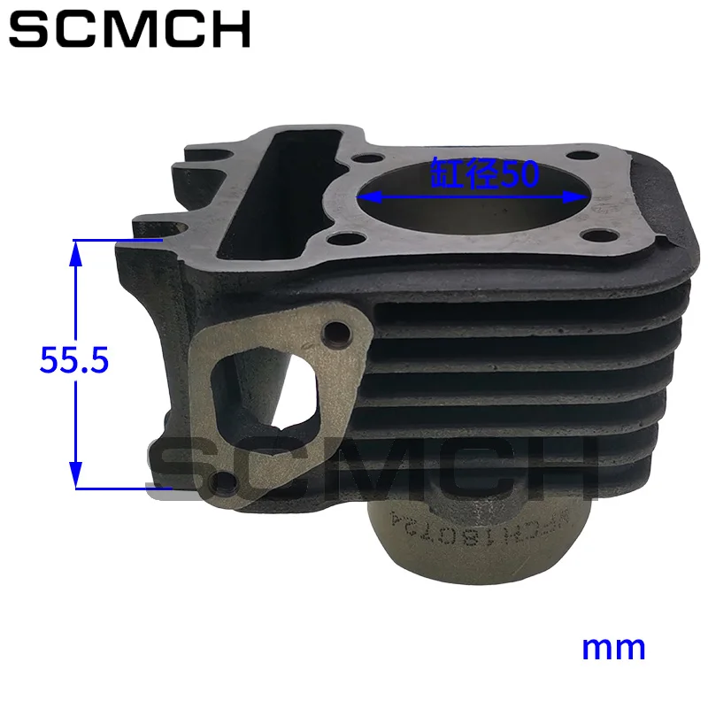 오토바이 실린더 피스톤 링 키트, ZhongShen Piaggio 100 BYQ100T-E-2-3-6 FLY100T 엔진 예비 부품, 50mm