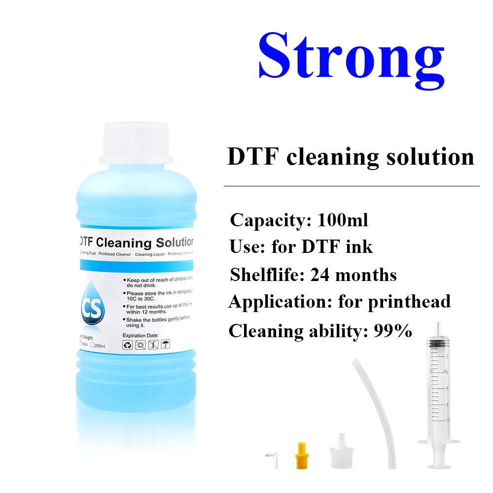 100ml DTF cleaning Liquid Epson DX3 DX4 DX5 DX7 DX9 Epson L1800 L805 L800 1390 I3200 DTF ink cleaning inkjet printer cleaning kit printer cleaner