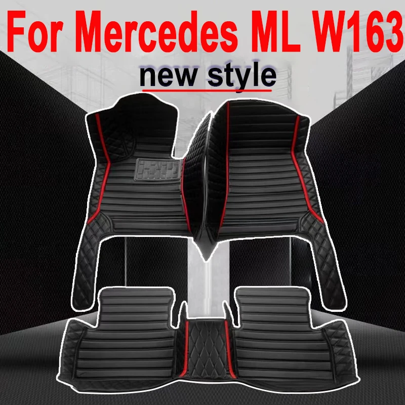 

Автомобильные коврики для Mercedes ML W163 1998-2005, аксессуары для прямых поставок, интерьерные аксессуары 100%, кожаные коврики, накладки для ног