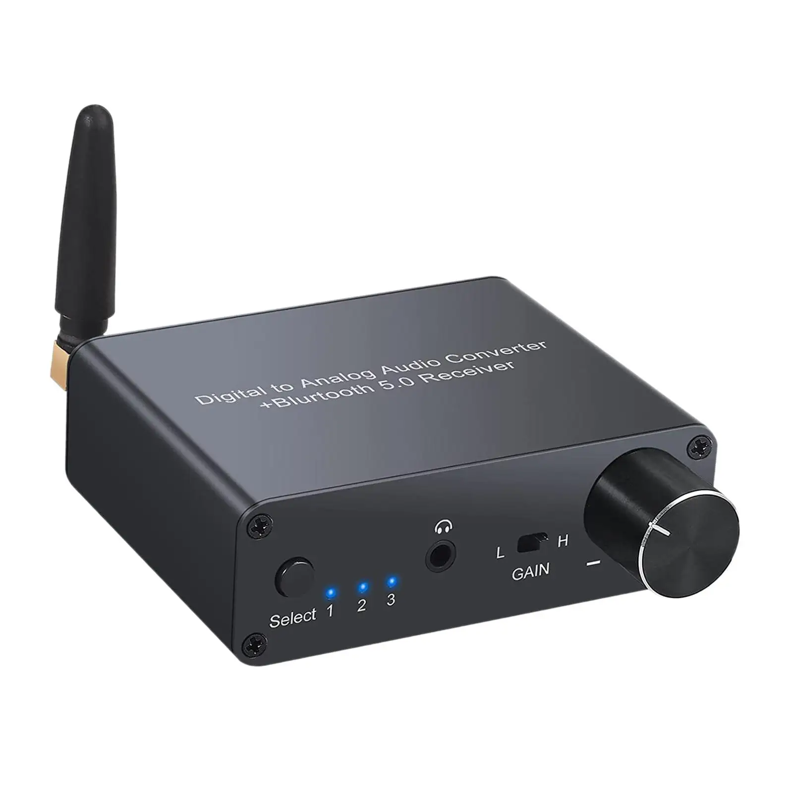 DAC 변환기 192khz 블루투스 수신기 디지털-아날로그 오디오 어댑터 홈 시어터 시스템용 광학 입력 RCA 출력