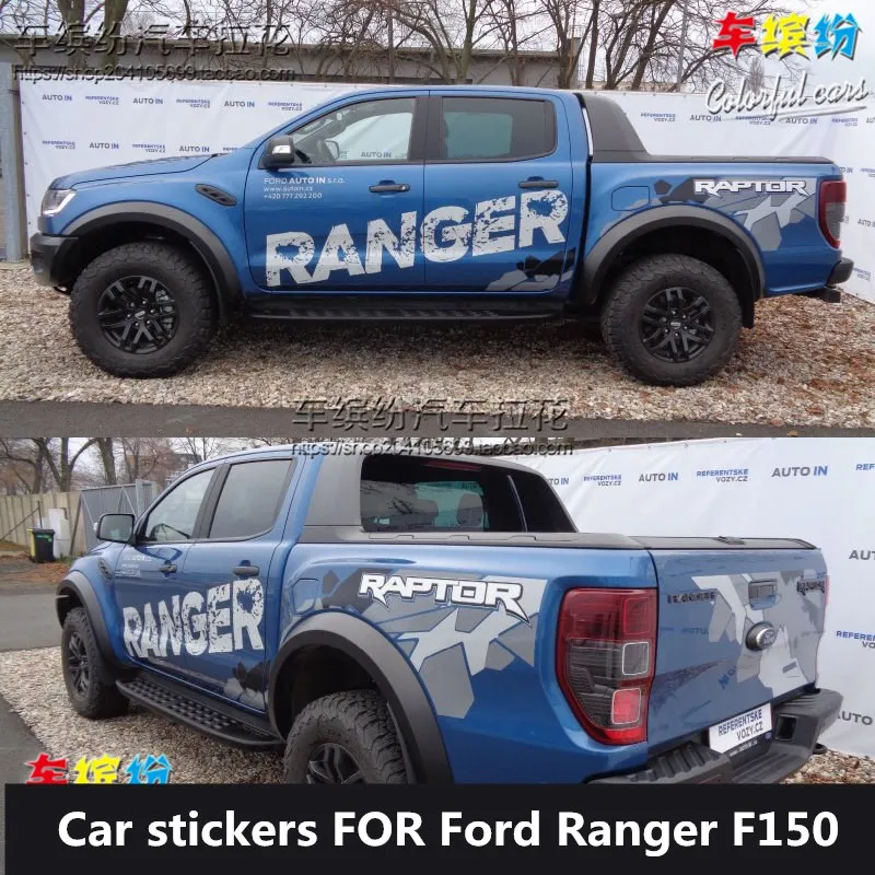 

Автомобильные наклейки для Ford Ranger F150, украшение кузова, Модифицированная камуфляжная индивидуальность, наклейки для автомобиля, пленка
