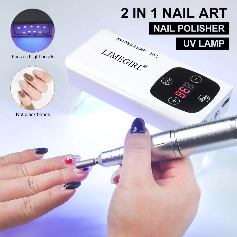 Portable Electric Nail Drill Rig Display Nail Grinder Professional Polish Grinder Accessories Salon Equipment