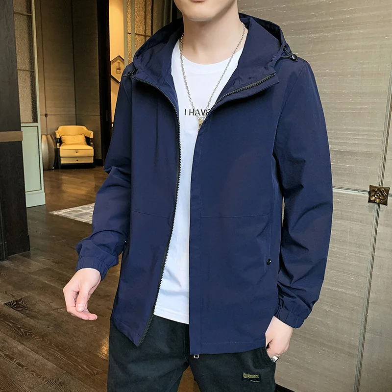 men's winter coats & jackets Jacket man Japanese loose-fitting hooded man's jacket Fashion brand solid color autumn windproof coat bomber jacket man jeans jacket for men Jackets