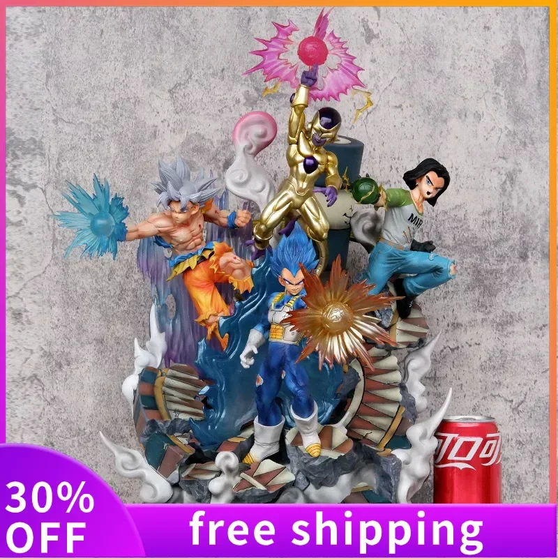 

57cm Dragon Ball Figure Goku Vegeta IV Android 18 Frieza Model Peripherals Anime Doll Action Figure Birthday Gift Toys Game