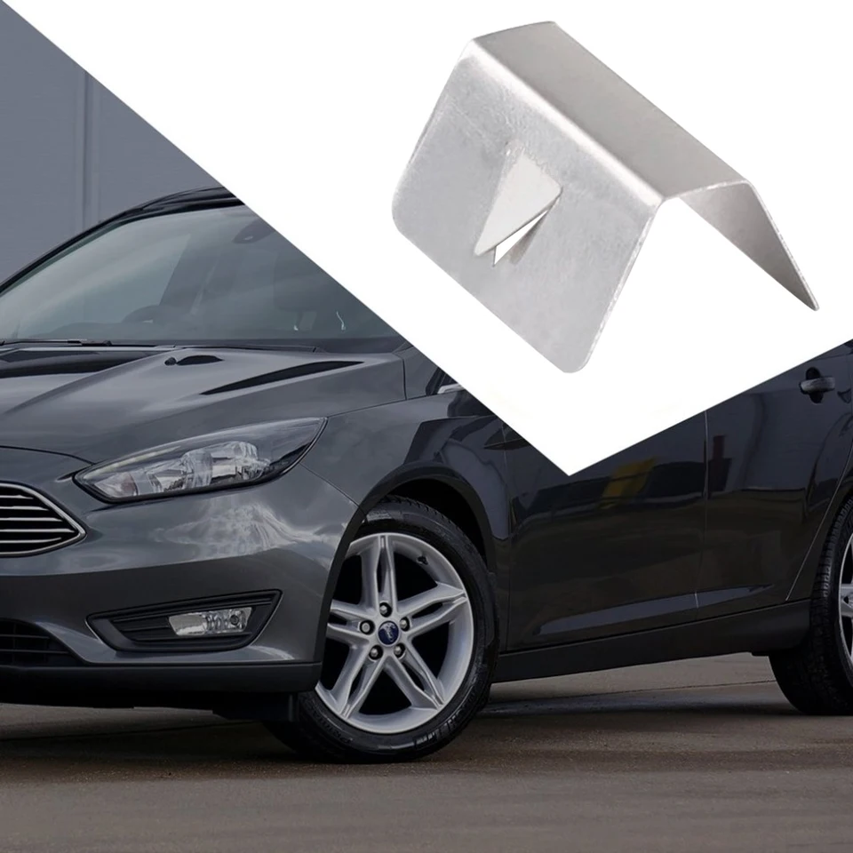 Wind Rain Deflector Clips, Stainless Steel Material Universal Car Wind Rain Deflector Channel Stainless Steel Fixing Retaining Clips Set (8 Pieces