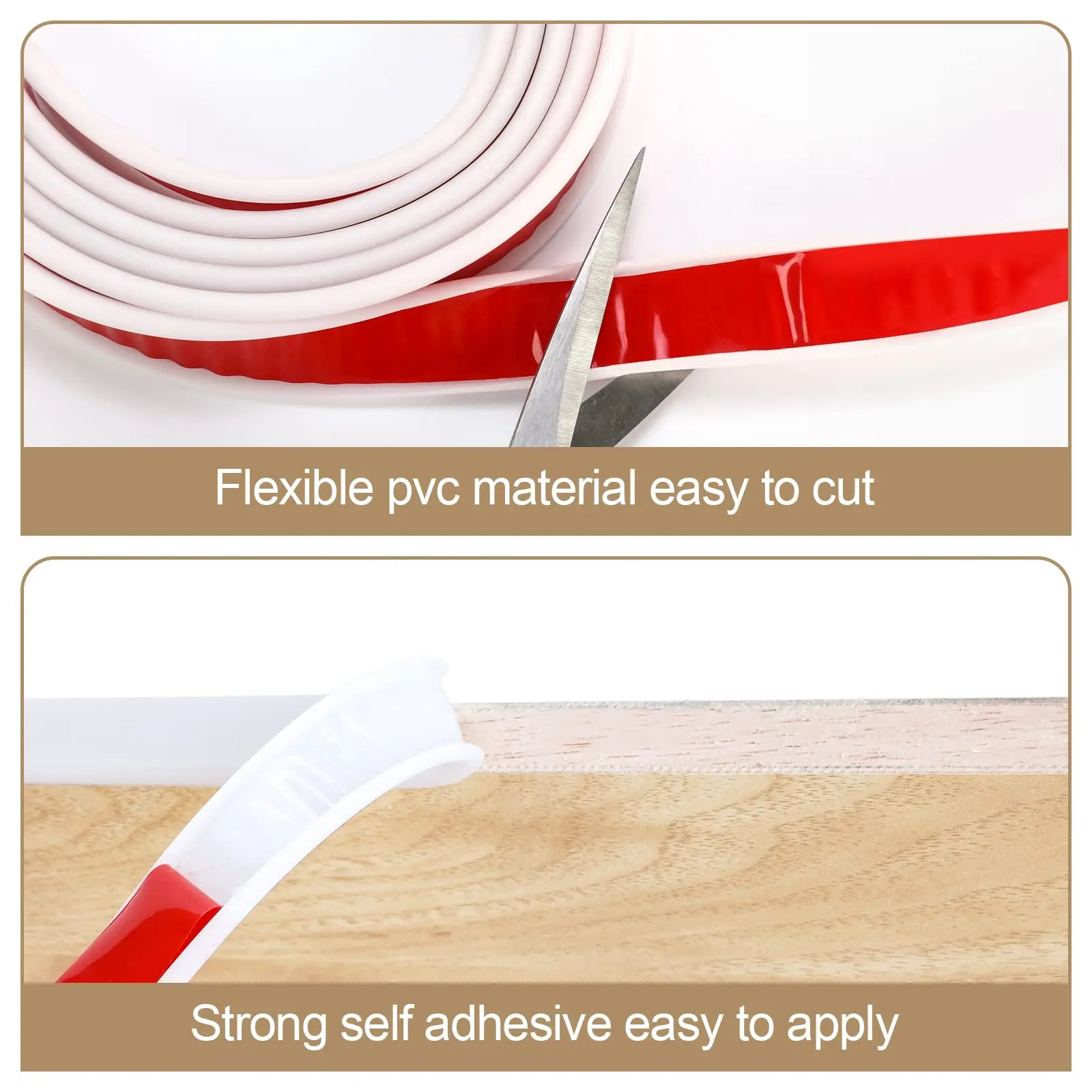 5M U-Shape Edge Banding Strip Self Adhesive Veneer Furniture Corner  Guards Wood Cabinet Edging Repair Protector Restoration