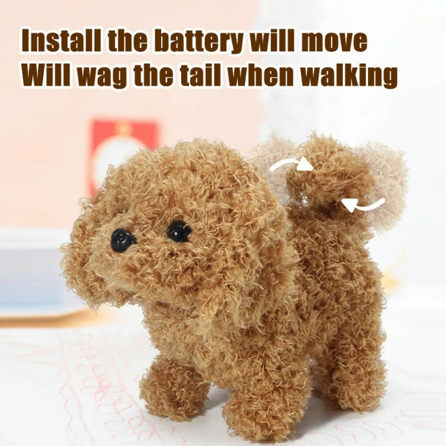 Electric Plush Simulation Display Mold Smart Dog Plush Puppy Toy For Children Walking Teddy Rabbit Tail Wagging Ass Shaking Toy 4