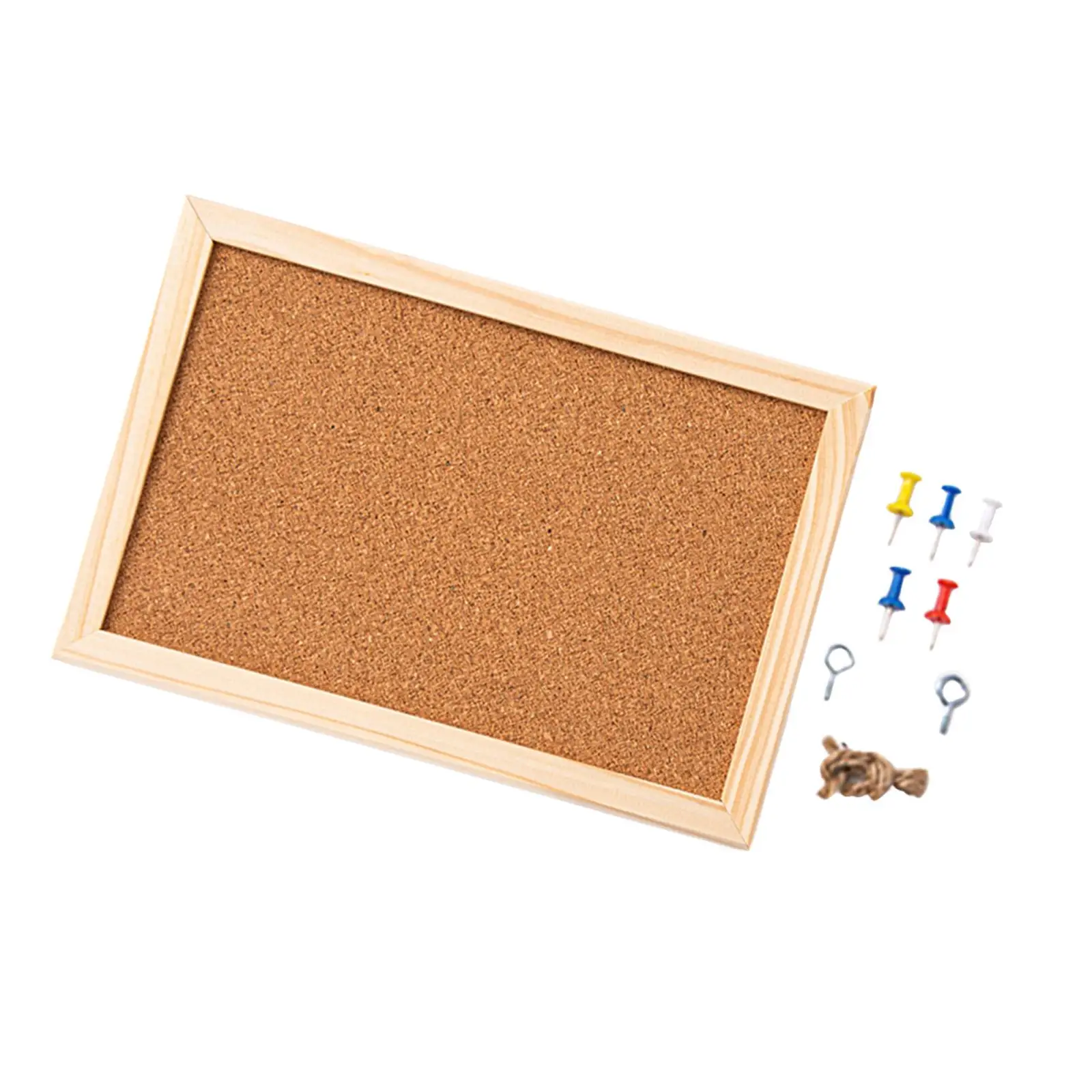 Wooden Bulletin Board House Wall Decor Photo Display Board Hanging Home Office Memo Notes Vision Board Corkboard with Pushpin
