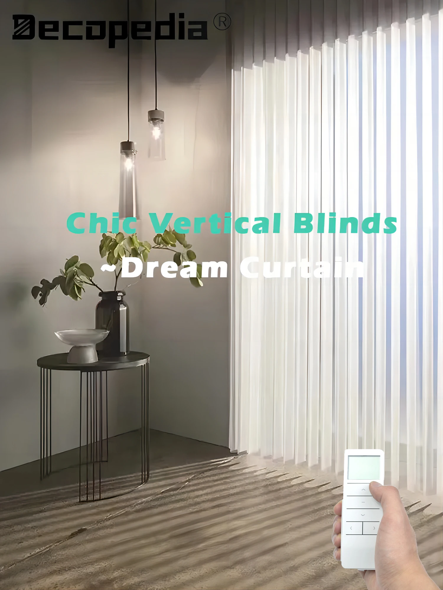 Decopedia Dream Curtain Vertical Blinds Sheer Fabric Motorized Vertical  Blinds for Sliding Doors French Windows Living Room - AliExpress, image size:1500x2000