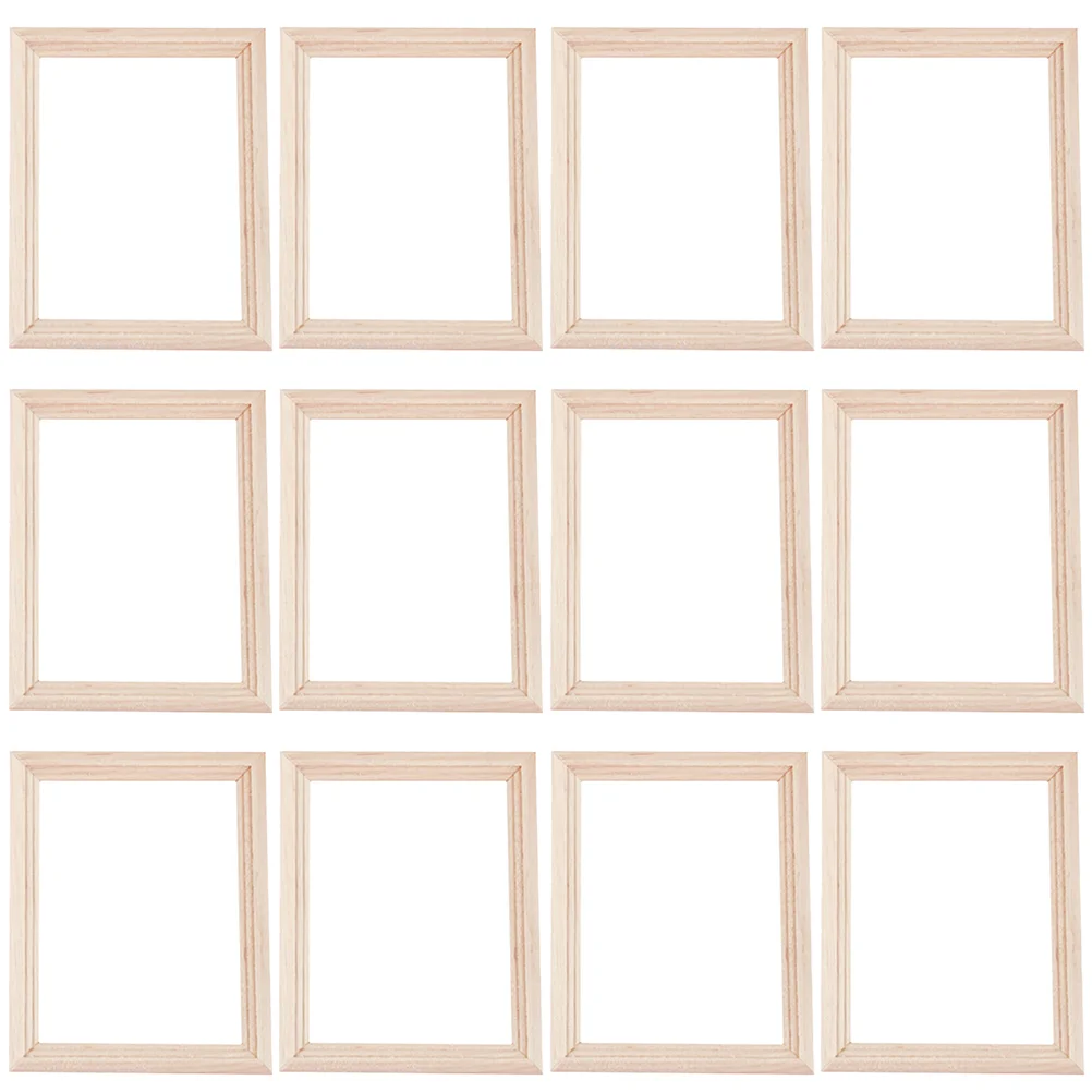

Decor for Home Mini Photo Frame Model Natural Wood Picture Frames Micro Landscape Decors