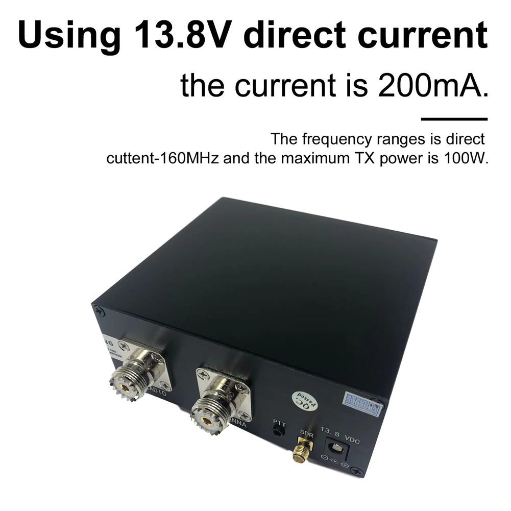 

160MHz 100W SDR Receiver Portable SDR Transceivers Radio Switch Antenna Sharer Practical Signal Equipment Accessories 50Ω