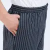 Unisex Chef Pants Loose Elastic Waist Trousers Pockets Stretchy Service Cook Restaurant Uniform Waiter Secure Trousers 4