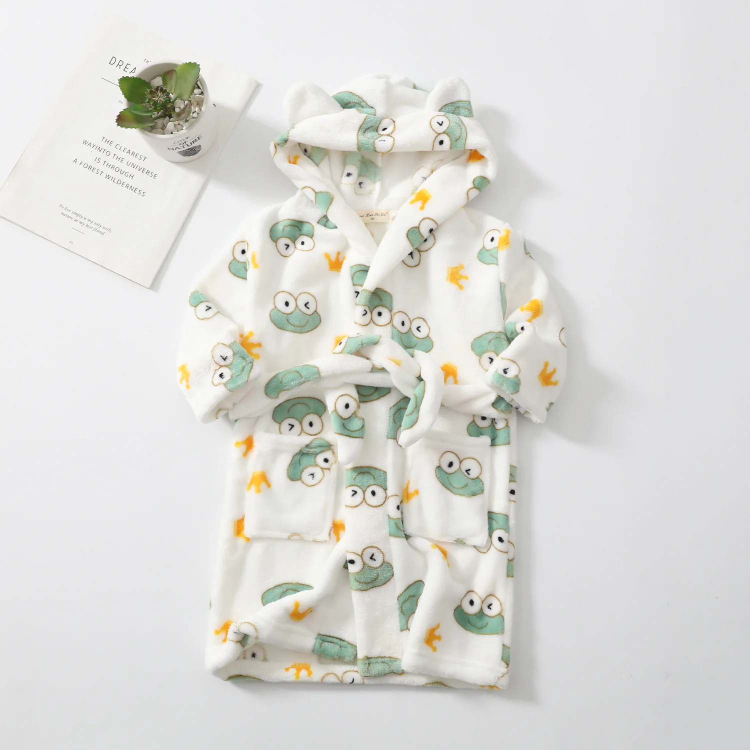 Winter Christmas Bath Robe For Girls Pajamas Animal Hooded Robes Children Dressing Gown Boys Sleepwear Kids Bathrobe 6 8 10 12Y