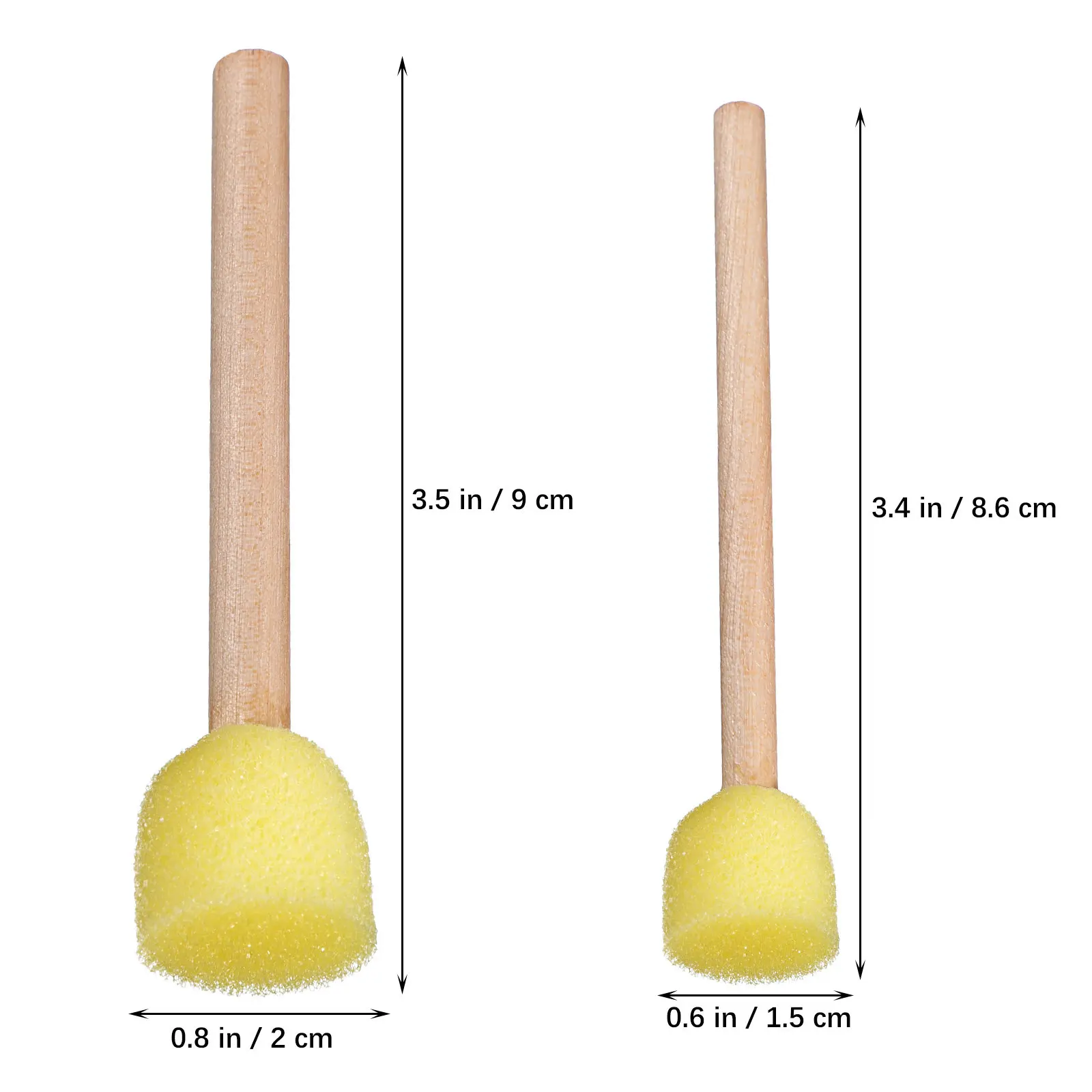 20Pcs 폼 스폰지 페인트 브러쉬 안전한 DIY 페인팅 도구 공예 예술 프로젝트를위한 라운드 플랫 스폰지 브러쉬 세트 폼 브러쉬