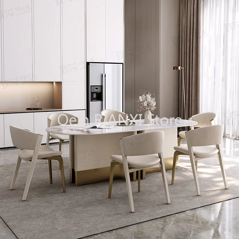 

PU Leather Kitchen Nordic Dining Chairs Bedroom Designer Modern Ergonomic Chairs Salon Dresser Luxury Stuhl Home Furniture WKYZ