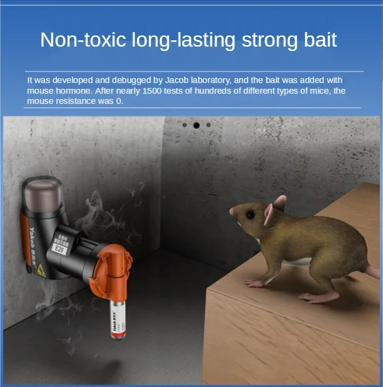 Description Picture 4 of itemA24 CO2 Non-Toxic Rat and Mouse Trap Kit Newest Portable Easy Multi-catch Trap Machine Auto Reset Rodent Killing Machine