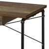 Computer Desks,Weathered Oak and Black 1-drawer Writing Desk,Office Desks 5