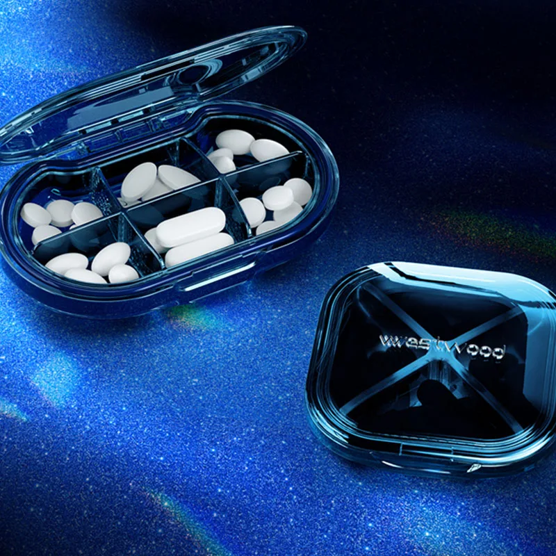 

Portable Pills Storage Box Transparent Design Japanese-style Storage Box Medicine Container High Capacity Home Accessories