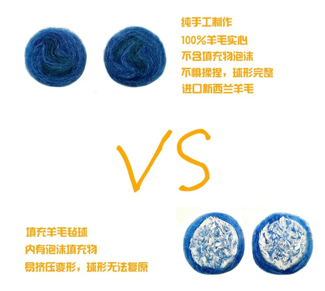 20pcs/lot 0.8cm/1.2cm/1.5cm/2cm Wool Felt Balls Round Wool Felt Balls Pom  Poms Mixed color wholesale