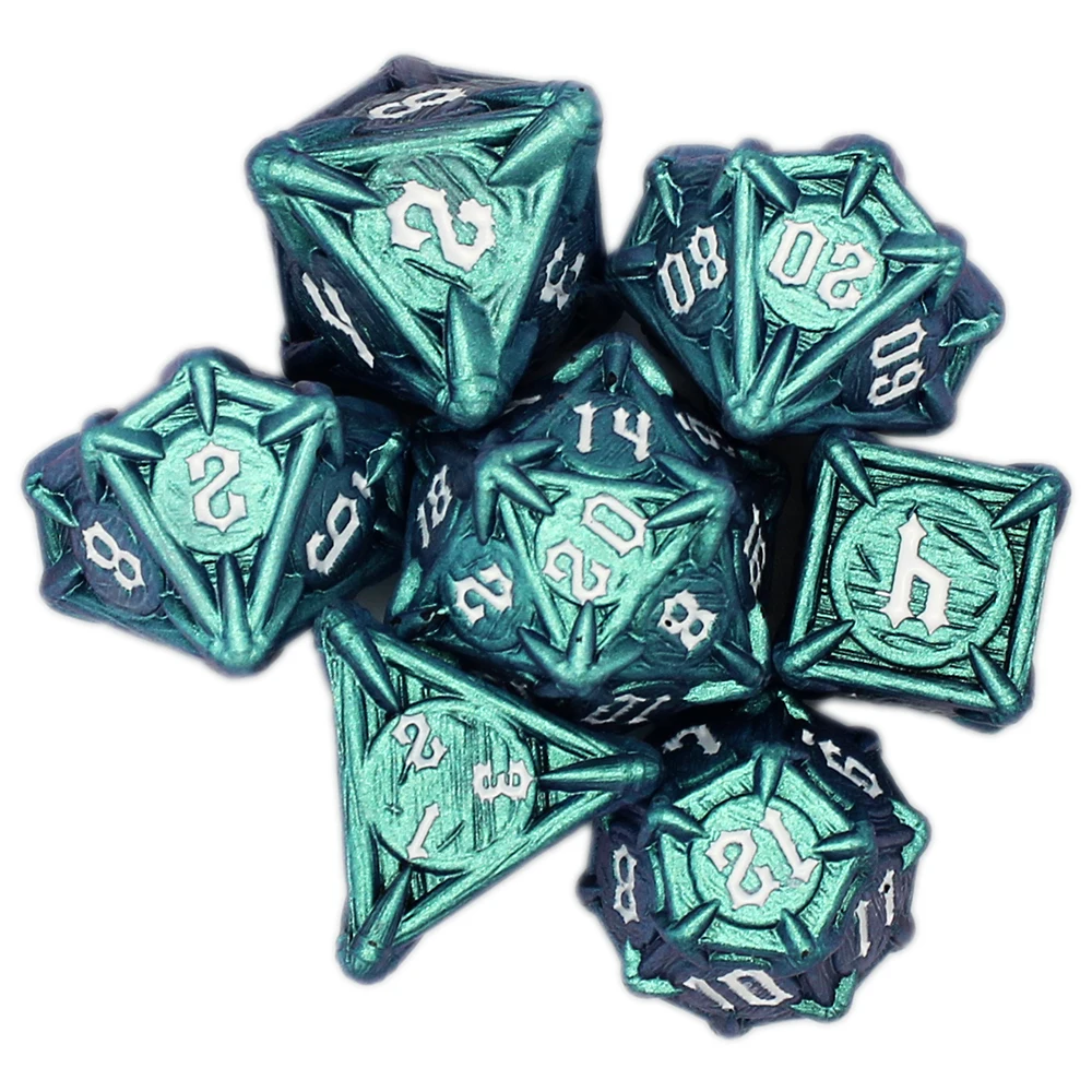 Polyhedral DND D&D Metal Dice Set for RPG Role Playing Game Board Games D20 D12 D10 D8 D6 D4 Gift New YANSHEGNYI