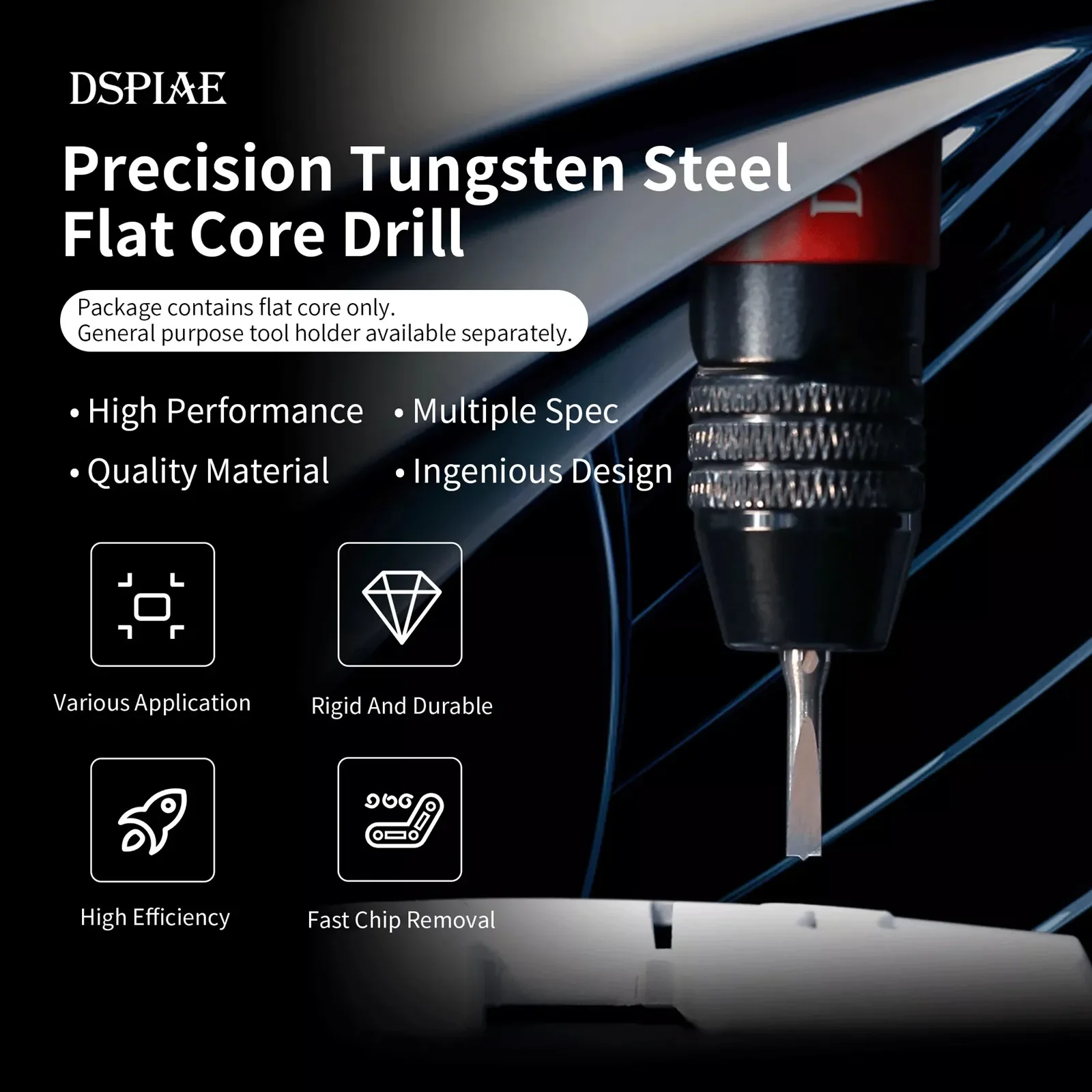 DSPIAE FB precision tungsten steel flat core drill model tool drill tool