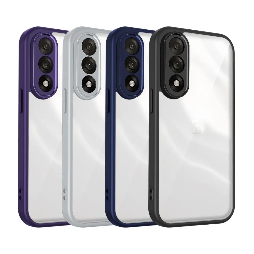 Transparent Shockproof Acrylic Phone Case with Soft Frame