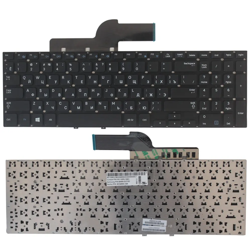 

Russian US Laptop Keyboard for Samsung NP270E5G NP270E5J NP270E5R 270E5G 270E5J RU&US Layout