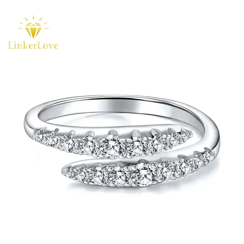 Echter Moissanit-Ring für Frauen, Ehering aus 925er-Sterlingsilber, Verlobungsringe, D-Farbe, VVS1, Labordiamantringe, edler Schmuck