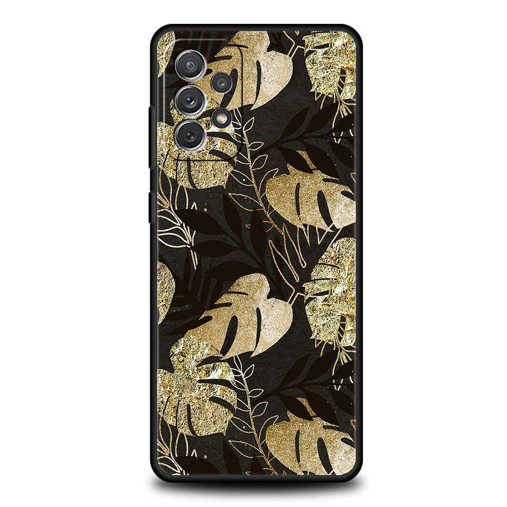 Luxurious Gold Foil Art Phone Case - Elegant Soft Shell Design