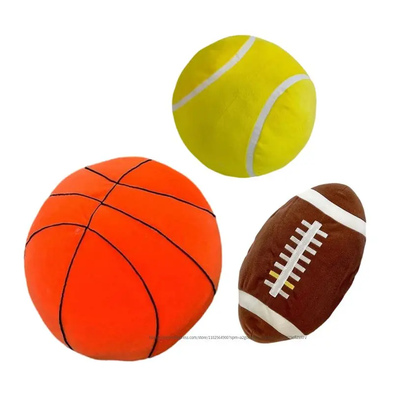 

Simulation Basketball Plush Toy Hot Sale of the Simulated Tennis Rugby Plush Toy Doll Soft Ball for Children Presents Funny Gift