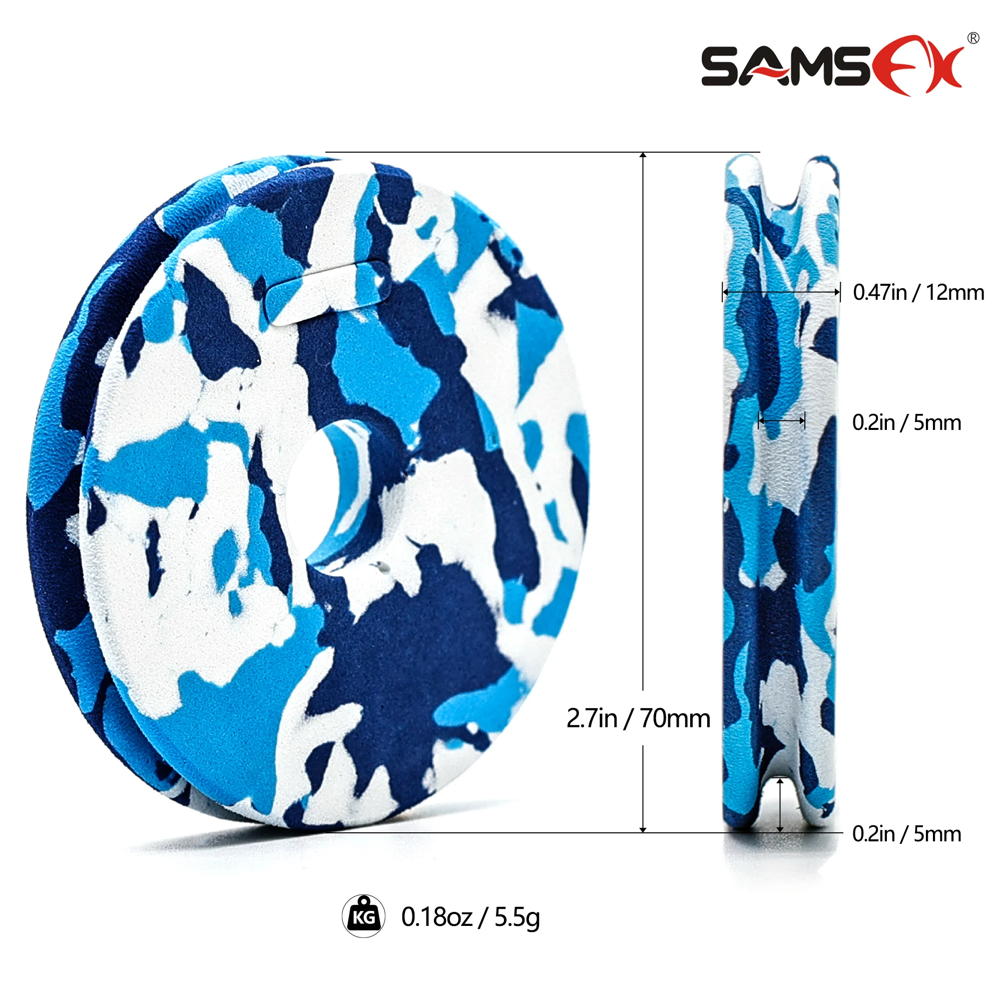 SAMSFX 잉어 낚시 리그 와인더 풀리, 스레드 라인 리더 와인딩 폼 스풀러 플레이트 보드, 낚시 직경 70mm, 10 개