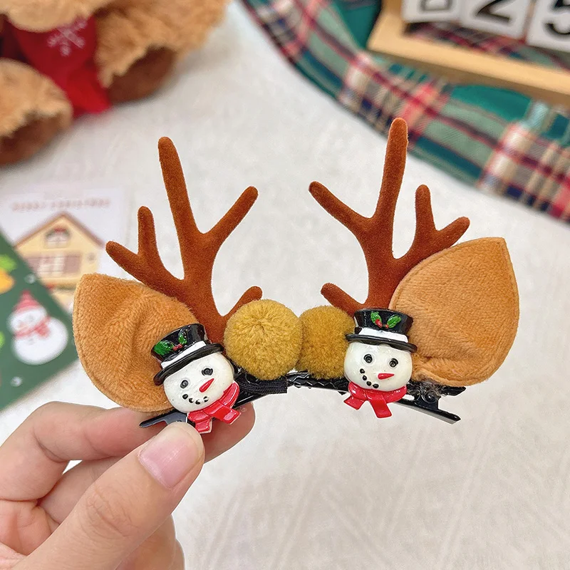 Snowman brown antlers