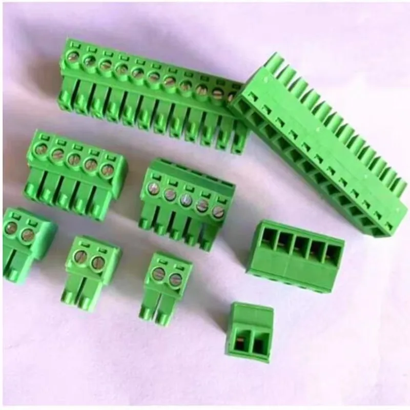 Plug-in terminal block KF2EDGK-pitch 3.5MM 2P 3P 4P ~ 24P Phoenix terminal curved needle seat 10sets
