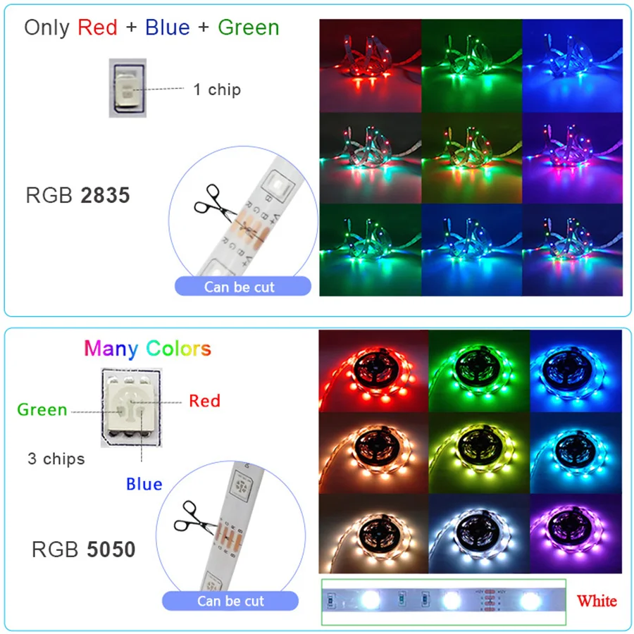 black light led strip 20M RGB WiFi LED Strip Light 5M 10M 15M 5050 SMD 2835 Flexible Ribbon luces led light strip + IR WiFi Controller + Power Adapter red led strip lights