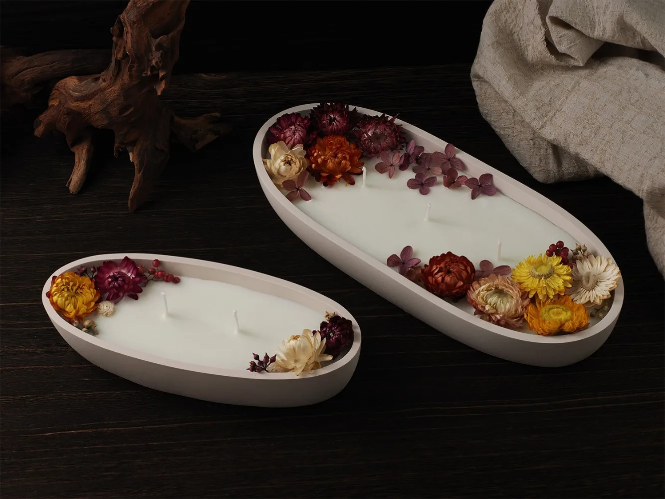 Silicone Mold Oval Cement Ship Shape Candle Jar DIY Concrete Plaster Flower Pot Wax Box Tray Home Decor