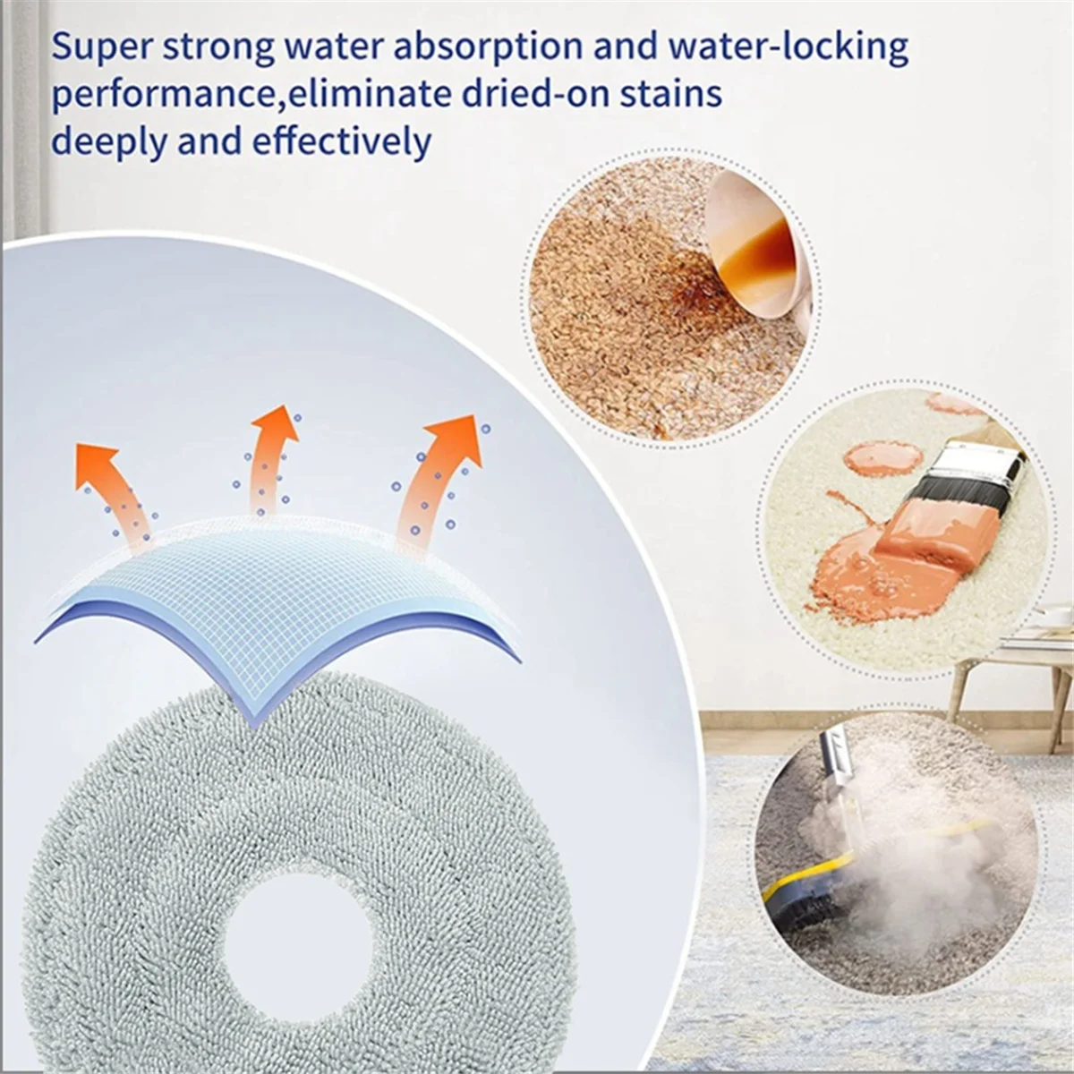 FZFZ 8PCS for L10S Pro Ultra Heat, X30 Ultra, X40 Ultra, S30 Pro Ultra Parts Mop Holder Bracket Washable Mop Cloth