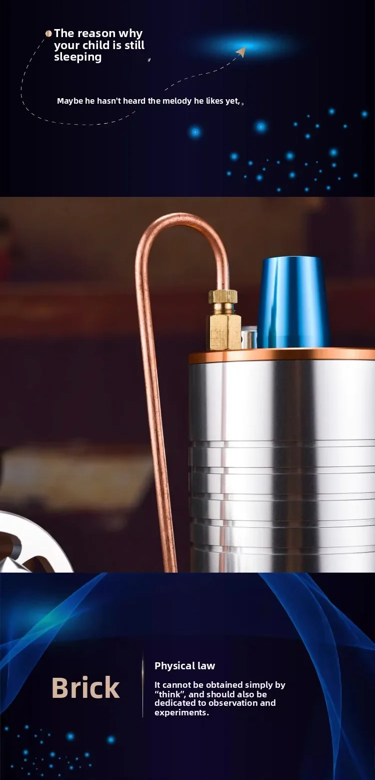 Startable Steam Engine Model Engine Retro with Heating Boiler Model, CNC Manufac