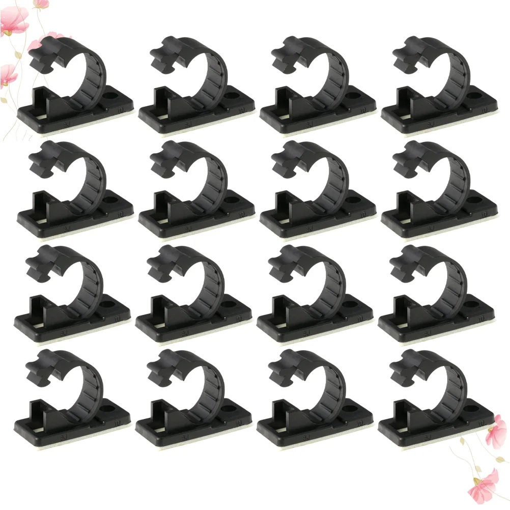 

25 Pcs Wire Clip Cable Clamp Adjustable Cord Clips Organizer Tie Electric Nylon