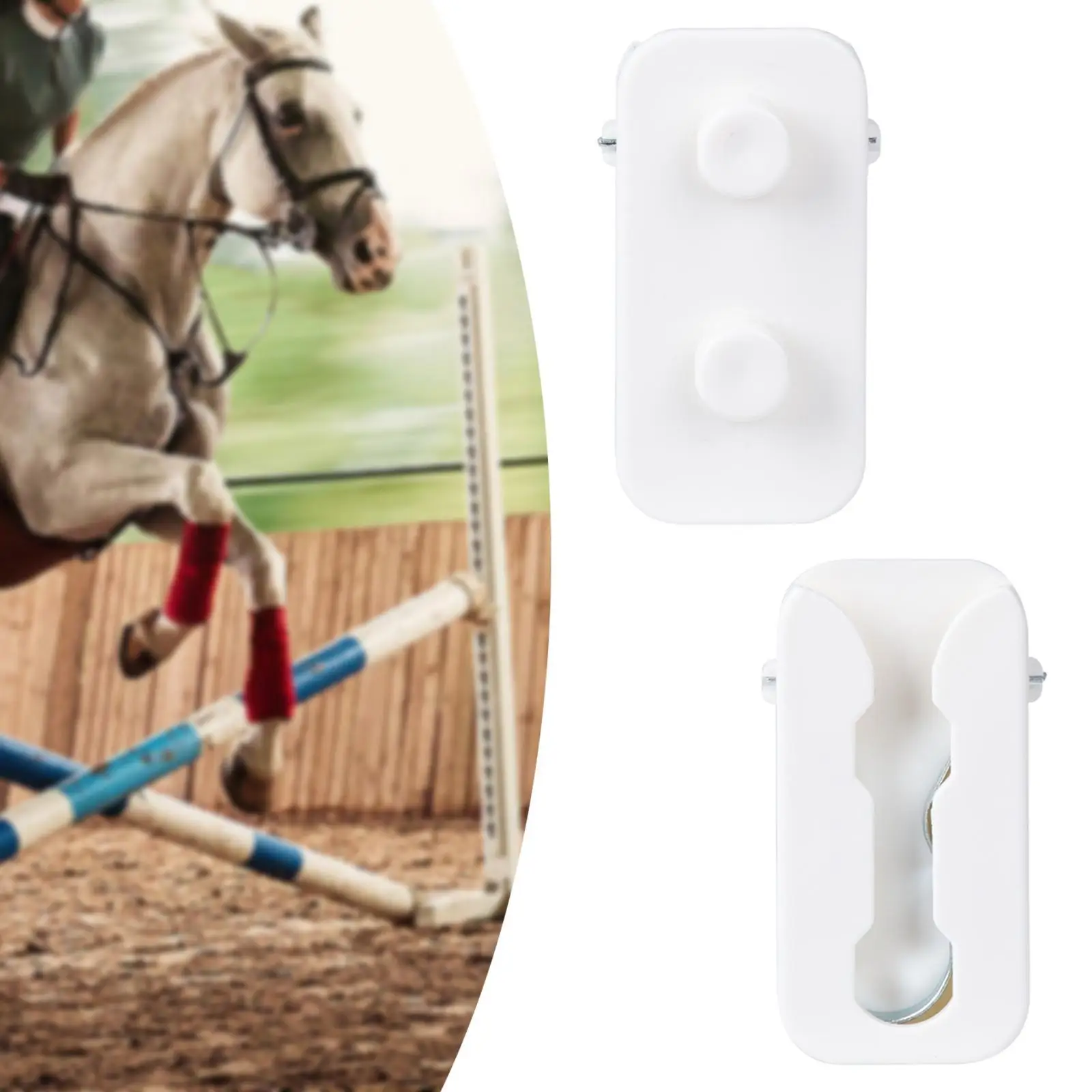 2x Horse Competition Breakaway Jump Cups Adapters latches Security Locks Riders for Obstacles Poles Cups 3