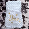 Personalized Name with Star Baby Blanket Custom Soft Cotton Newborn Baby Blanket Embroidery Name Baby Shower Gift Blanket Supply 3