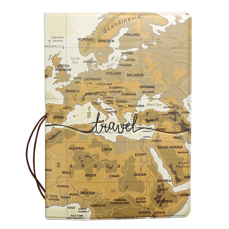 Travel Passport Cover Wallet Bag Letter Men Women Pu Leather ID Address Holder Portable Boarding Travel Accessories passport holder