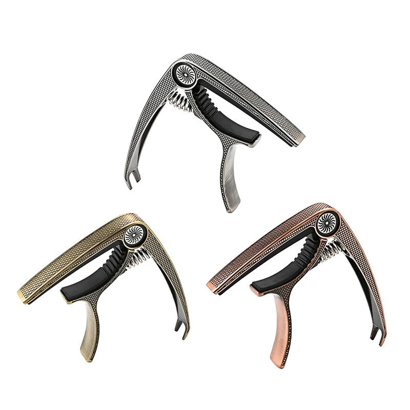 

77HC 2 In 1 Zinc Alloy Guitar Capo for 6 String Acoustic Electric Guitar, Bass, Ukulele, Banjo Clamps for Guitar Tunings Tone