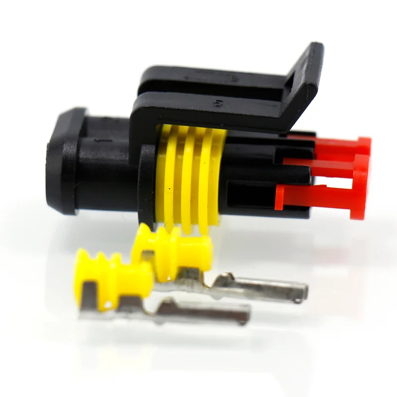 10 set Kit 1/2/3/4/5/6 pins Way AMP Super seal Waterproof Electrical Wire Connector Plug for car waterproof connecto