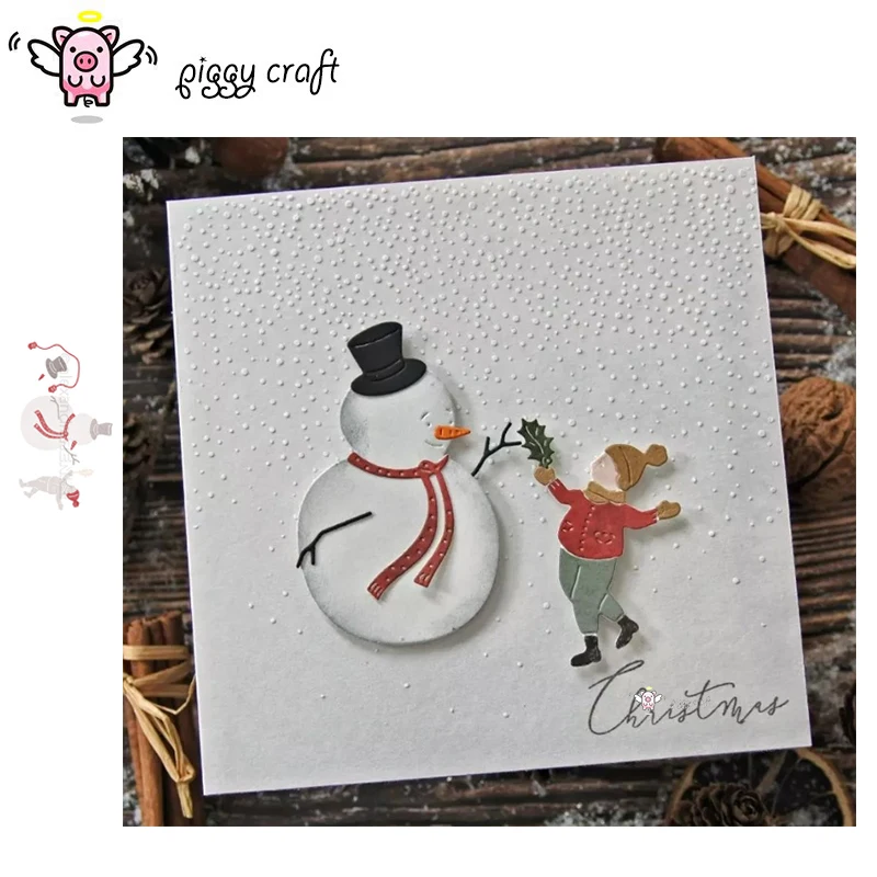 Piggy Craft Metal Cutting Dies Cut Die Mold Christmas Snowman Scrapbook Paper Craft Knife Mold Blade Punch Stencil Dies