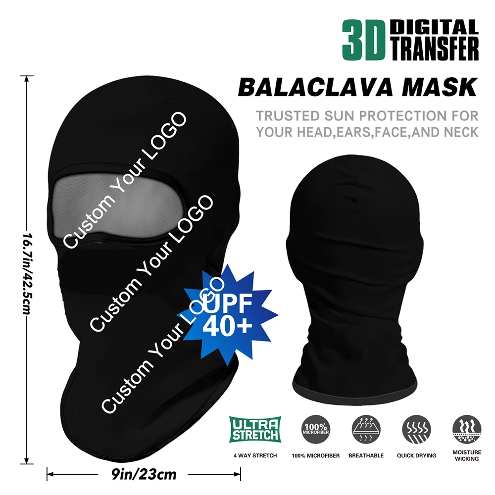 Passamontagna Multifunzione UTOVME - Per Sci, Moto, Paintball, Bianco, In Poliestere - Foto 3