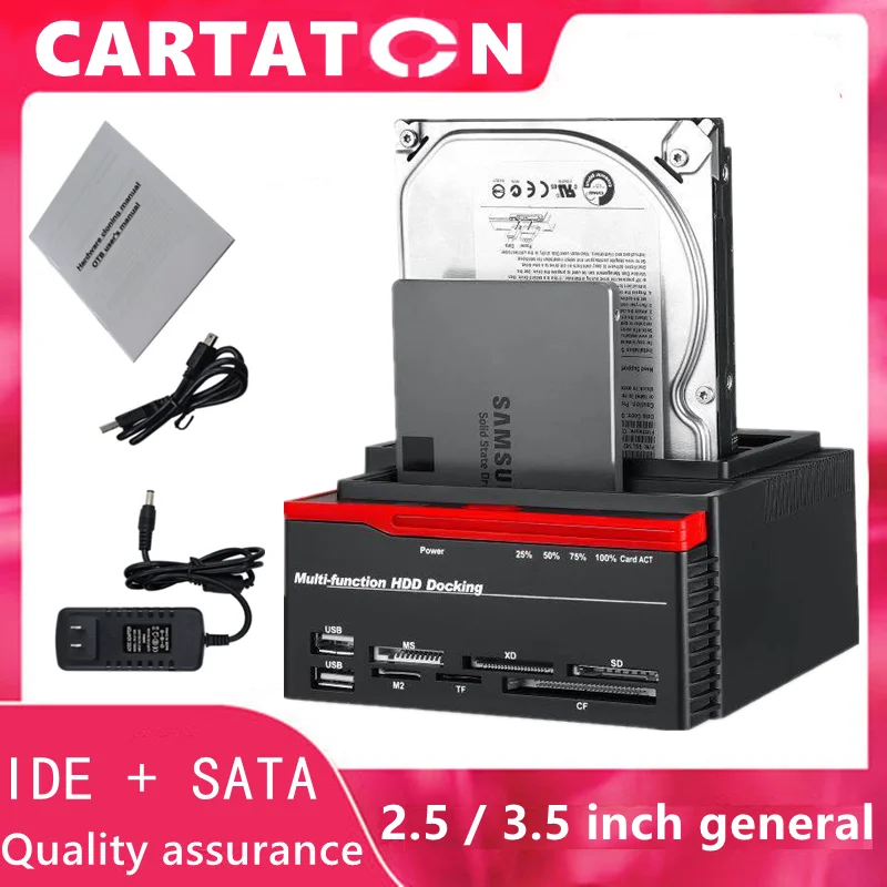 In 1 Sata Hdd Docking Station ALL Docking Multi Function USB 3.0 All with Card Reader Plastic Stock ROHS FCC Ce card reader