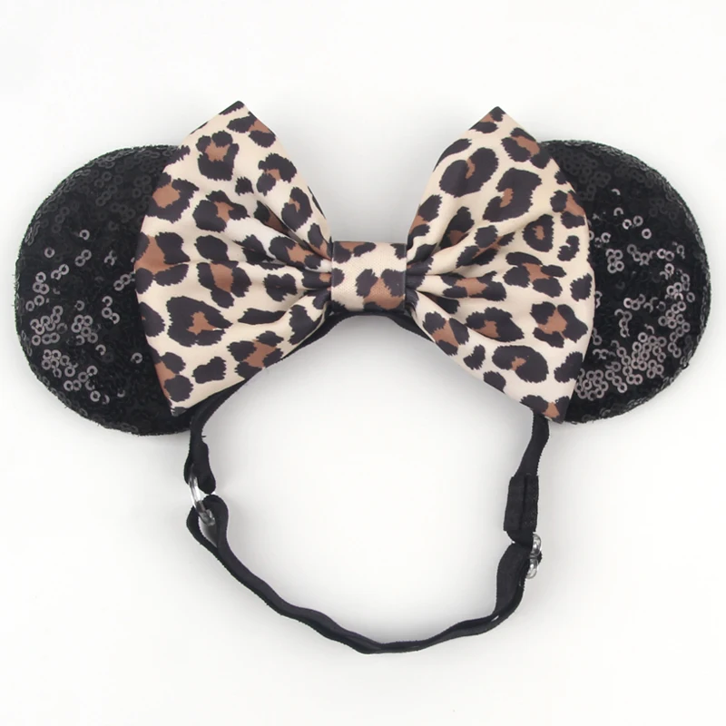 2026 3,3" Minnie Mickey Ohren Elastische Stirnbänder Neugeborenen Mode Glitzer Verstellbares Haarband Baby DIY Haaraccessoires – Detail 24
